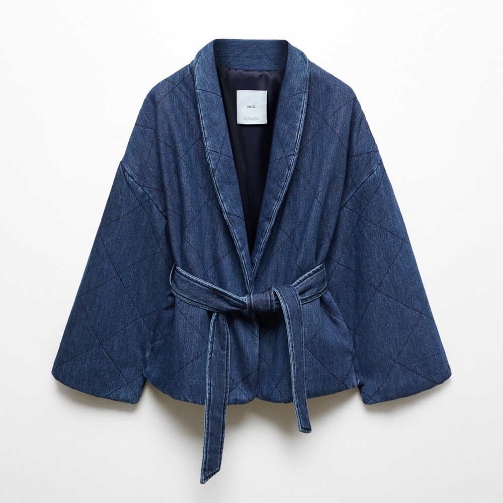 NWT Mango DOUBLE-BREASTED DENIM JACKET